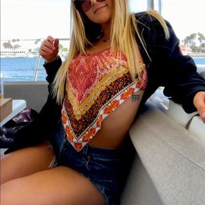 Paisley scarf crop top from urban